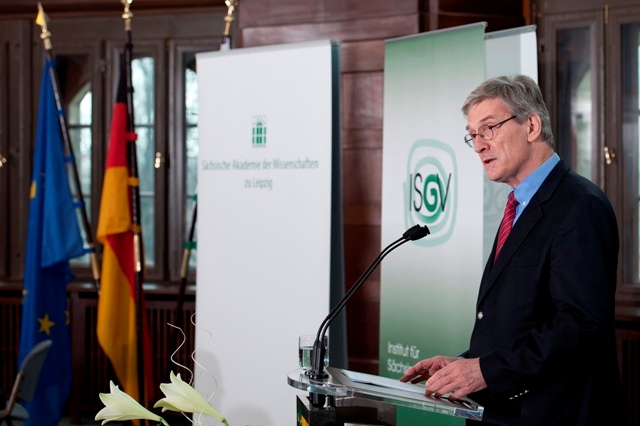 7.2.2011, Festliche Präsentation des Codex diplomaticus Saxoniae in der Sächsischen Staatskanzlei; Festvortrag: Prof. Dr. Theo Kölzer, Bonn, Ehrenpräsident der Commission Internationale de Diplomatique; Foto: Robert Michael