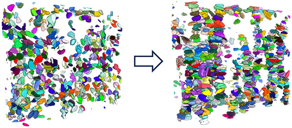 Magnetisch induzierte Magnetbildung magnetischer Partikel in einem magnetischen Elastomer – sichtbar gemacht mit Röntgen-Mikrotomographie